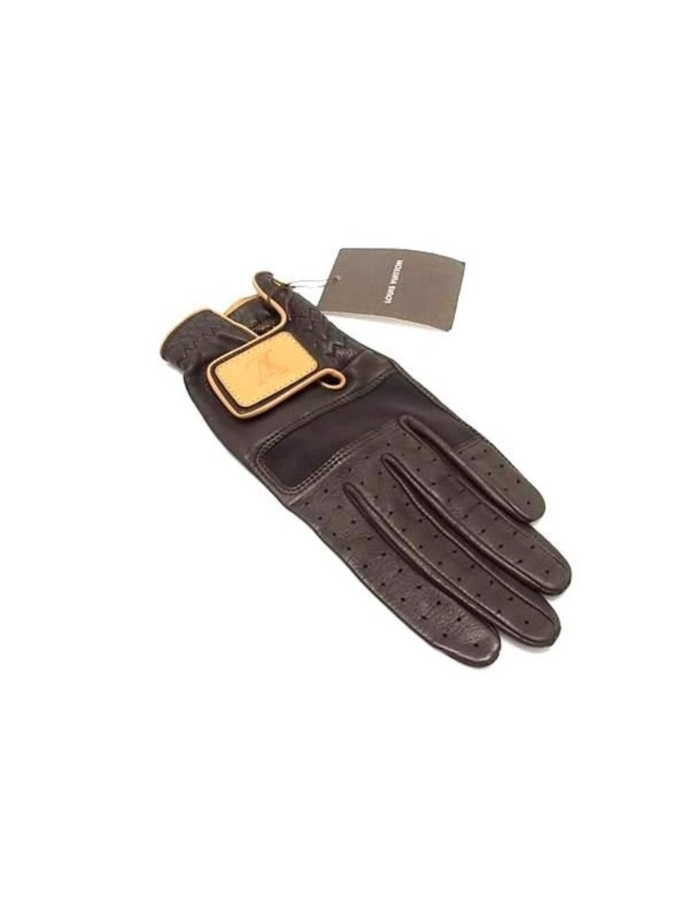 Louis Vuitton Polyamide One Handed Golf XS 18 Brown Gloves